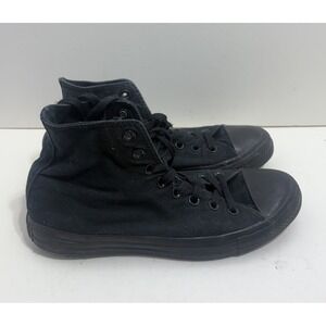 Converse All Star Mid Top Shoes Women's 9.5 Black Canvas